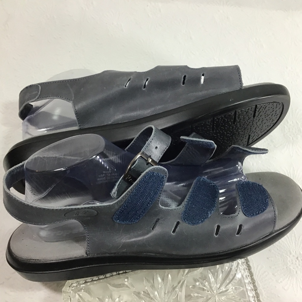 Propet Breeze Walker Light Blue Slingback Leather Sandal - Picture 7 of 11